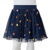 Gonna da Bambina in Tulle a Pois Blu Marino 128