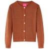 Cardigan da Bambina Lavorato a Mano Cognac 104