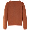 Cardigan da Bambina Lavorato a Mano Cognac 104