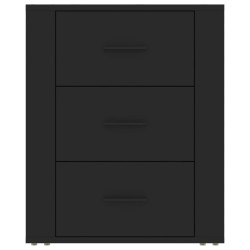    Comodino Nero 50x36x60 cm in Legno ingegnerizzato