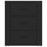    Comodino Nero 50x36x60 cm in Legno ingegnerizzato