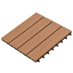 vidaXL Piastrelle per Decking 22 pz 30x30cm 2mq in WPC Marrone 