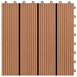 vidaXL Piastrelle per Decking 22 pz 30x30cm 2mq in WPC Marrone 