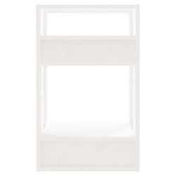    Libreria/Divisorio Bianco 41x35x57 cm in Legno Massello di Pino