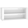    Scarpiera Bianco Lucido 100x35x45 cm in Legno ingegnerizzato