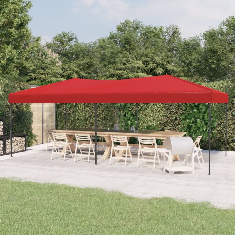    Tenda per Feste Pieghevole Rosso 3x6 m