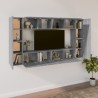 vidaXL Set Mobili Porta TV 8pz Grigio Sonoma in Legno ingegnerizzato