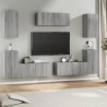 vidaXL Set di Mobili Porta TV 7 pz Grigio Sonoma in Legno ingegnerizzato