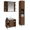 vidaXL Set Mobili da Bagno 3 pz Rovere Marrone in Legno ingegnerizzato