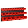 Set da Officina 26 pz Rosso e Nero 77x39 cm in Polipropilene