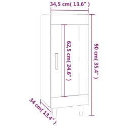    Credenza Rovere Marrone 34,5x34x90 cm in Legno ingegnerizzato