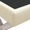    Sgabello Portaoggetti Beige 110x45x49 cm Lino