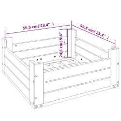 vidaXL Copertura per Base Ombrellone Grigia in Legno Massello di Pino