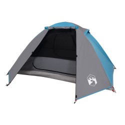 vidaXL Tenda da Campeggio 2 Persone Blu 224x248x118 cm Taffetà 185T