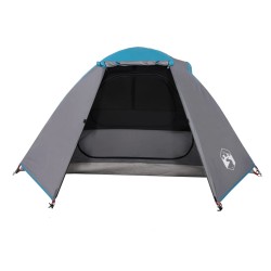 vidaXL Tenda da Campeggio 2 Persone Blu 224x248x118 cm Taffetà 185T