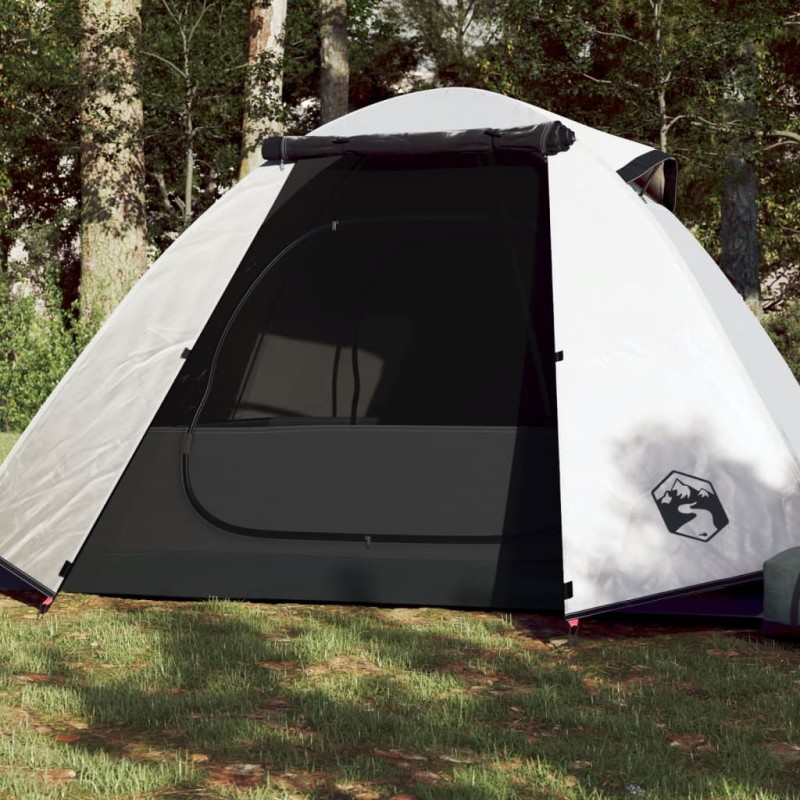 vidaXL Tenda da Campeggio 2 Persone Bianca 224x248x118 cm Taffetà 185T