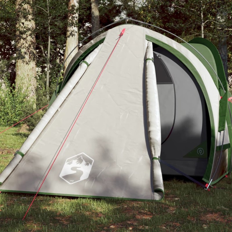 vidaXL Tenda da Campeggio 2 Persone Verde 320x140x120 cm Taffetà 185T