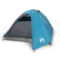 vidaXL Tenda da Campeggio 2 Persone Blu 264x210x125 cm Taffetà 185T