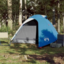 vidaXL Tenda da Campeggio 2 Persone Blu 264x210x125 cm Taffetà 185T