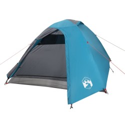 vidaXL Tenda da Campeggio 2 Persone Blu 264x210x125 cm Taffetà 185T