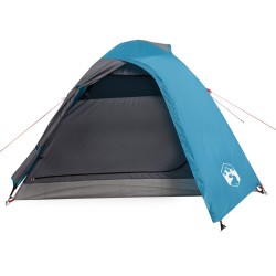 vidaXL Tenda da Campeggio 2 Persone Blu 264x210x125 cm Taffetà 185T