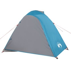 vidaXL Tenda da Campeggio 2 Persone Blu 264x210x125 cm Taffetà 185T