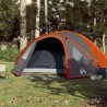 vidaXL Tenda Campeggio 4Persone Grigia e Arancione 300x250x132 Taffetà