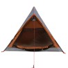 vidaXL Tenda Campeggio 2Persone Grigia Arancione 200x120x88/62 Taffetà