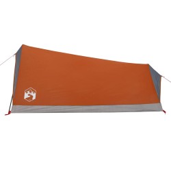 vidaXL Tenda Campeggio 2Persone Grigia Arancione 200x120x88/62 Taffetà