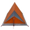 vidaXL Tenda Campeggio 2Persone Grigia Arancione 200x120x88/62 Taffetà