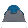 vidaXL Tenda da Campeggio 4 Persone Blu 360x135x105 cm Taffetà 185T