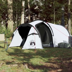 vidaXL Tenda da Campeggio 3 Persone Bianca 370x185x116 cm Taffetà 190T