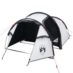 vidaXL Tenda da Campeggio 3 Persone Bianca 370x185x116 cm Taffetà 190T