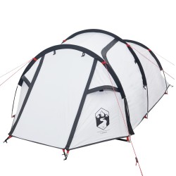 vidaXL Tenda da Campeggio 3 Persone Bianca 370x185x116 cm Taffetà 190T