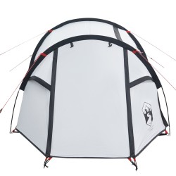 vidaXL Tenda da Campeggio 3 Persone Bianca 370x185x116 cm Taffetà 190T