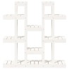 Supporto Piante Bianco 104,5x25x109,5 cm Legno Massello di Pino