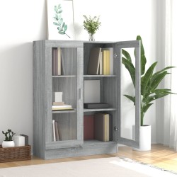    Mobile Vetrina Grigio Sonoma 82,5x30,5x115 cm Legno ingegnerizzato