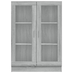    Mobile Vetrina Grigio Sonoma 82,5x30,5x115 cm Legno ingegnerizzato