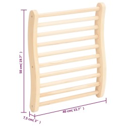    Schienale a Forma di S per Sauna in Legno Massello di Pino