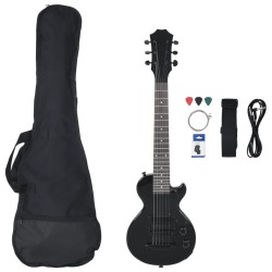 vidaXL Chitarra Elettrica per Bambini con Custodia Nera 3/4 30"