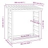    Portalegna Bianco 108x64,5x110 cm in Legno Massello di Pino