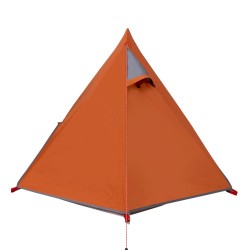 vidaXL Tenda Campeggio 2Persone Grigia e Arancione 267x154x117 Taffetà