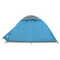 vidaXL Tenda da Campeggio 2 Persone Blu 254x135x112 cm Taffetà 185T