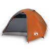 vidaXL Tenda Campeggio 4Persone Grigia e Arancione 267x272x145 Taffetà