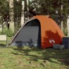 vidaXL Tenda Campeggio 4Persone Grigia e Arancione 267x272x145 Taffetà