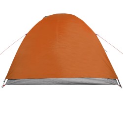 vidaXL Tenda Campeggio 4Persone Grigia e Arancione 267x272x145 Taffetà