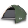 vidaXL Tenda da Campeggio 4 Persone Verde 267x272x145 cm Taffetà 185T