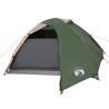 vidaXL Tenda da Campeggio 4 Persone Verde 267x272x145 cm Taffetà 185T