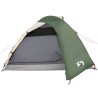 vidaXL Tenda da Campeggio 4 Persone Verde 267x272x145 cm Taffetà 185T