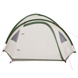 vidaXL Tenda da Campeggio 4 Persone Verde 300x250x132 cm Taffetà 185T